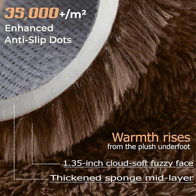 6x9 Area Rug for Living Room: Fluffy Shag Soft Washable Rugs Large Fuzzy Plush - Image 4