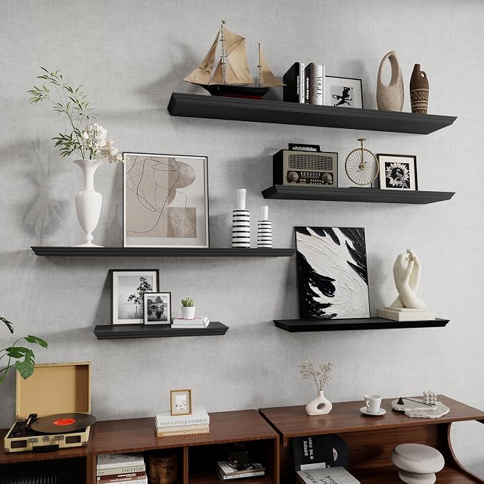 Fun Memories Floating Shelves 24 Inch Long, 9.3 Inch Deep Classic Crown Molding - Image 8
