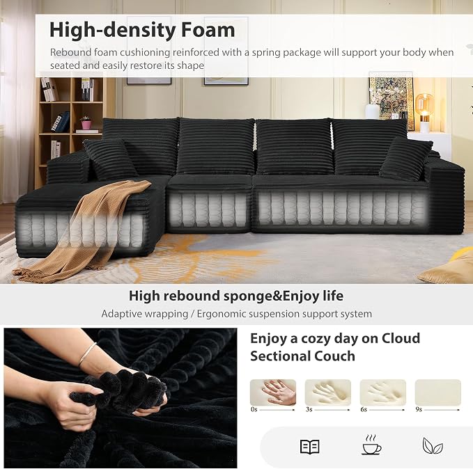 135" Cloud Sectional Couch - Image 6