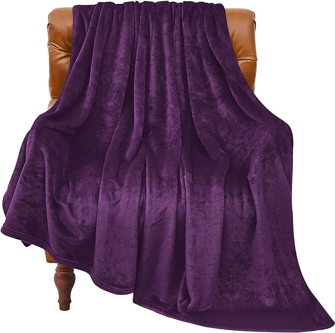 BEDELITE Fleece Blanket Purple Throw Blankets by BEDELITE