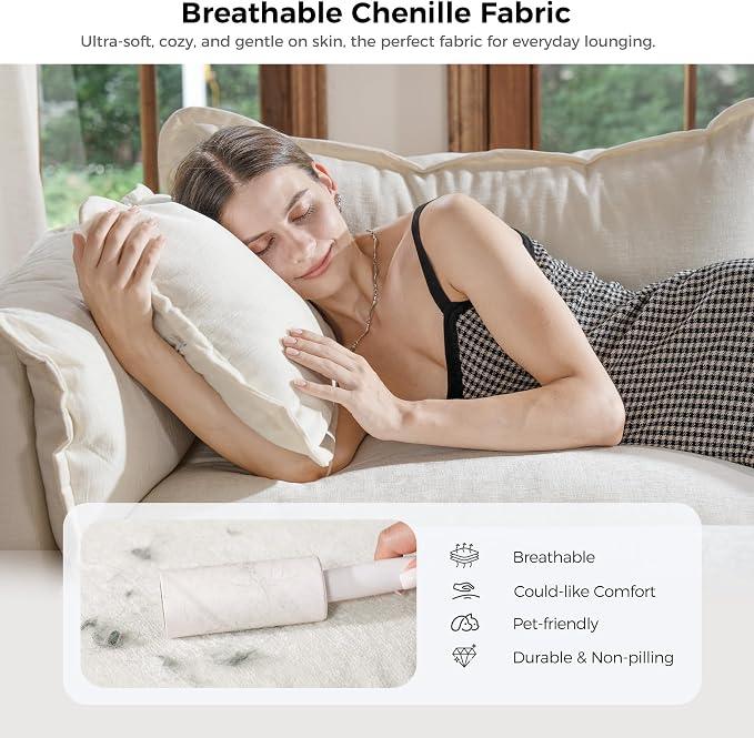 ELUCHANG 114" Oversized V-Shaped Cloud Couch Modular Sectional Sofa - Image 4