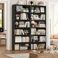 FOTOSOK 6-Tier Open Bookcase and Bookshelf Set of 2, Freestanding Display by FOTOSOK