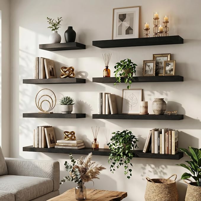 FLYJOE Floating Shelves for Wall, 30 Inch Floating Shelves Set of 2, Kitchen - Image 3
