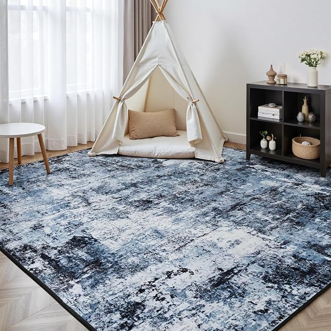 Rugflix 9x12 Area Rugs for Living Room, Washable Large Rug Stain-Resistant Low - Image 8