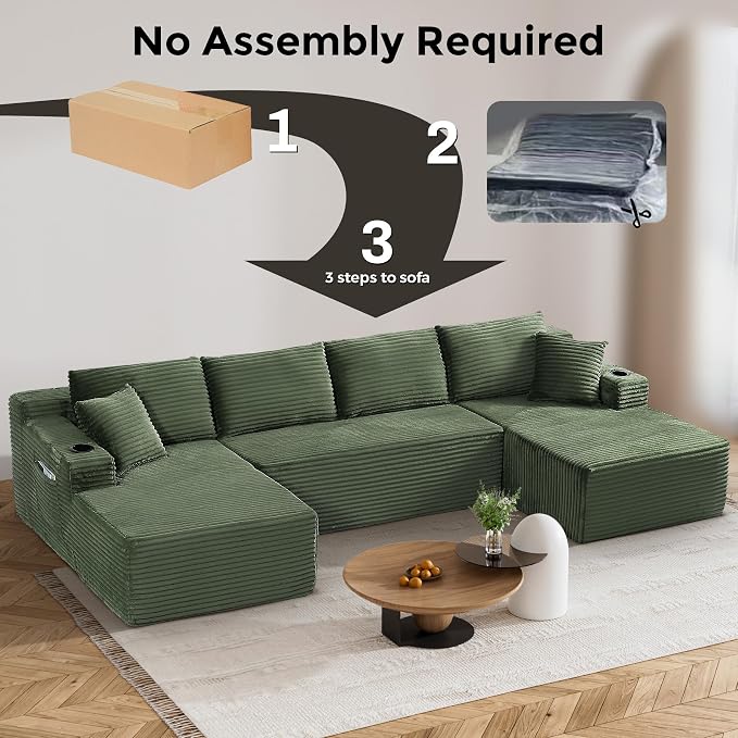 133" Oversized Cloud Boneless Sofa Couch - Image 6