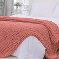 Bigacogo Chunky Knit Throw Blanket by Bigacogo