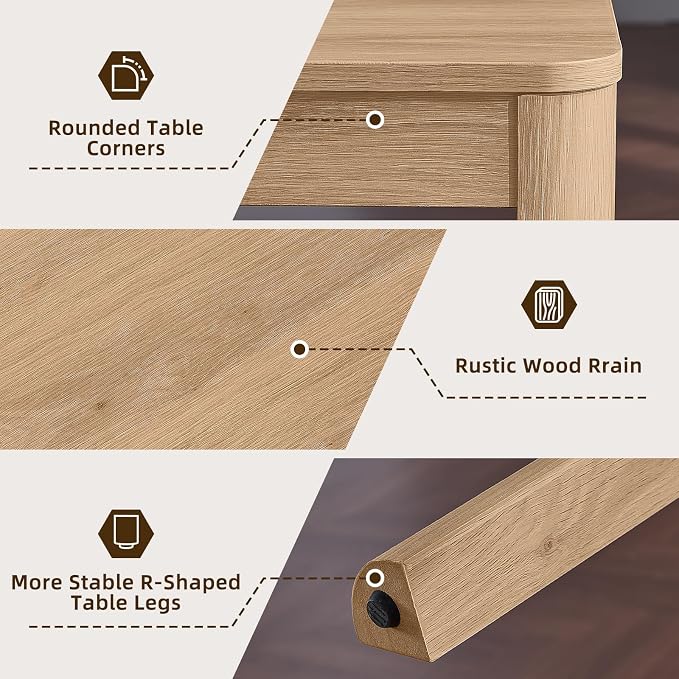Joaxswe Farmhouse Nesting Tables Set of 3, Nesting Side Tables - Image 4