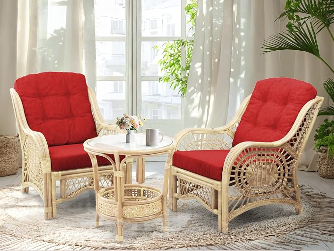 Malibu Lounge Living Accent Armchair Natural Rattan Wicker Handmade Design - Image 6