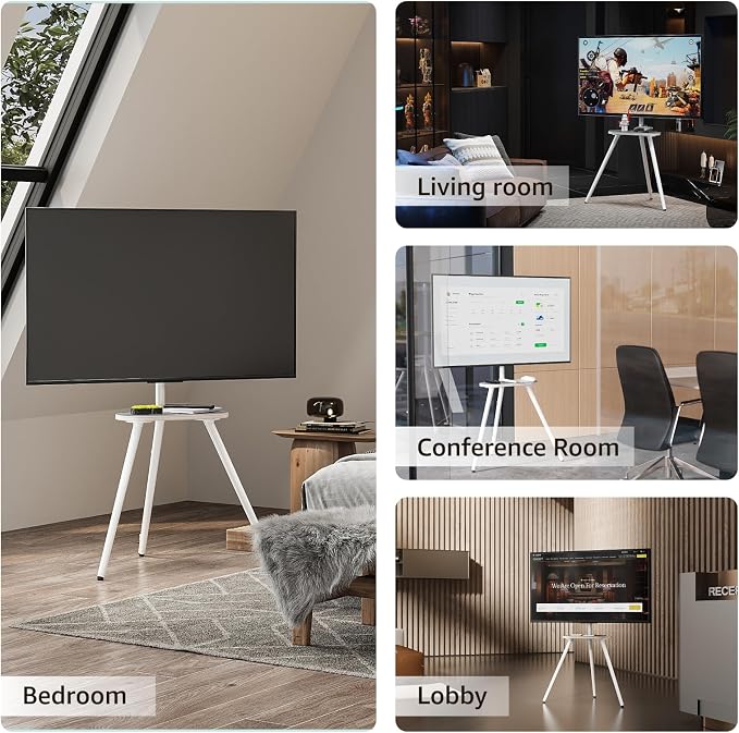 Tripod Easel TV Stand for 40 to 65 Inch LCD Led Screen, Height Adjustable and - Image 7