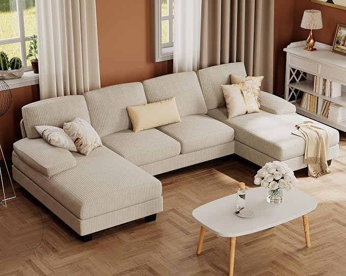 Furmax Sectional Couches for Living Room, U-Shaped Sofa Couch by Furmax