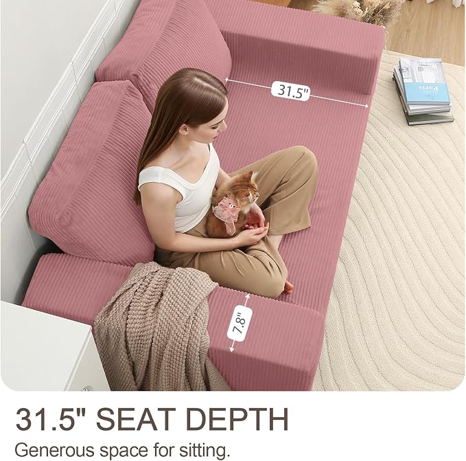 COMAX Convertible Sofa Bed Queen, Folding Fold Out Couch Bed, Floor Futon Couch - Image 7