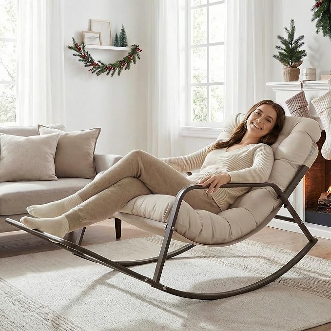 RADIATA Rocking Lounge Chair, Indoor Outdoor Reclining Lounger - Image 4