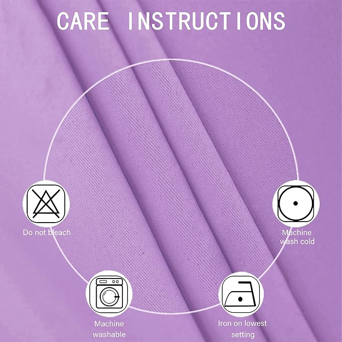 LEMOMO Lavender Thermal Blackout Curtains/42 x 72 Inch/Set of 2 Panels Room - Image 3