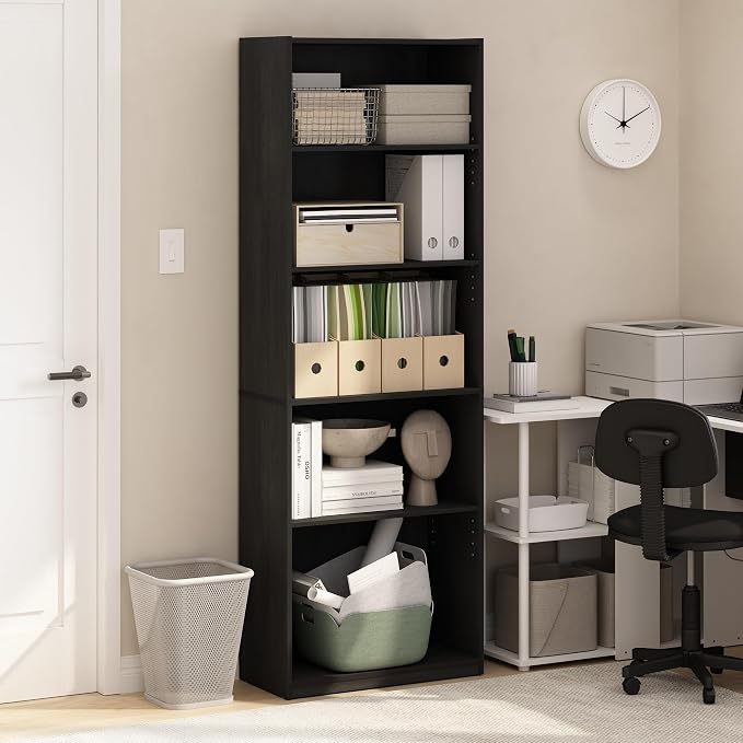 Furinno GEHRY Book Shelf, 5-Tier Bookshelf, - Image 2