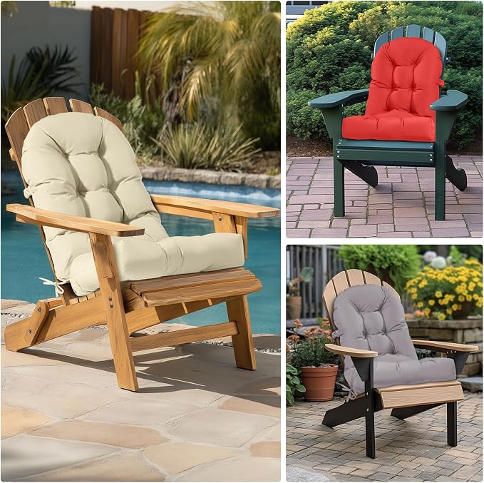 Adirondack Chair Cushion Tufted Waterproof Outdoor Rocking Chair Cushions - Image 8