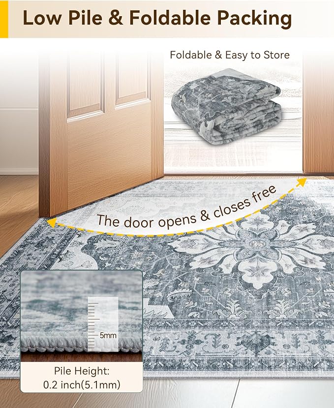 RELEANY Area Rugs 2'6"x4' Kitchen Rugs Entry Rug Small Rugs - Image 5