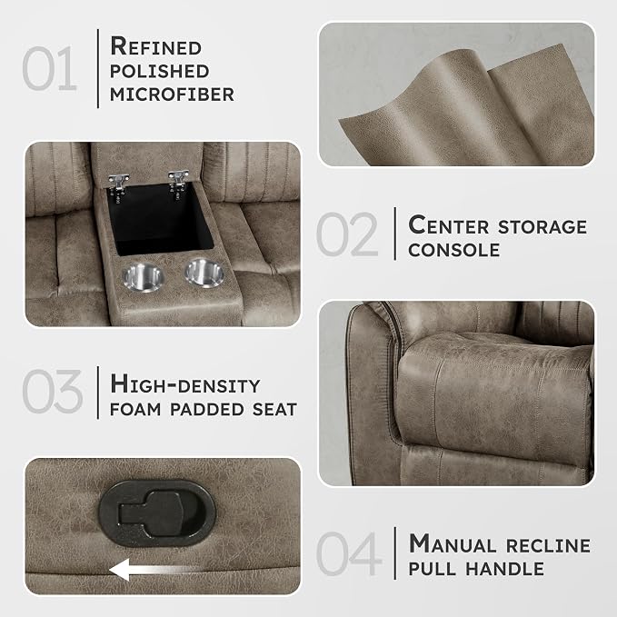 Lexicon 74" W Manual Double Reclining Loveseat - Image 3