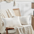 Fancy Homi 2 Packs Cream White Lumbar Decorative Throw Pillow Covers 16x28 Inch by Fancy+Homi