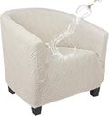 SearchI Waterproof Club Chair Slipcover Stretch Barrel Chair Covers Jacquard by SearchI