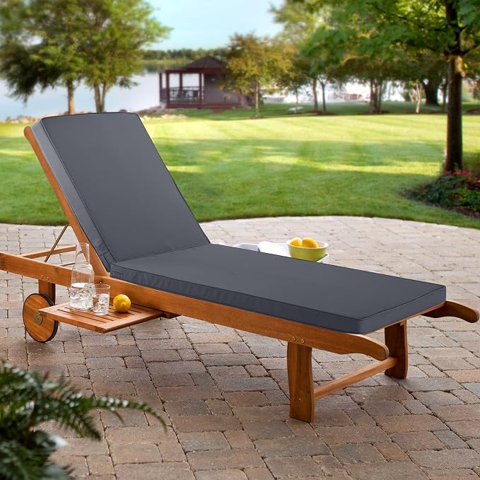 Chaise Lounge Cushion for Outdoor Furniture, Waterproof Fade and Tear Resistant - Image 9