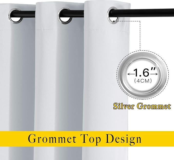 NICETOWN Room Darkening Curtains Extra Long 110 Inches, Grommet Thermal - Image 2