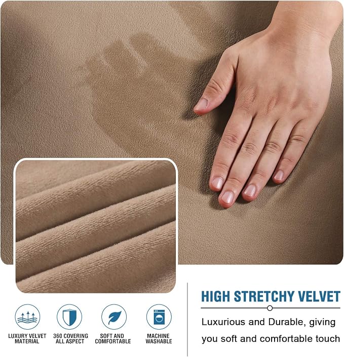 H.VERSAILTEX Real Velvet Futon Cover Armless Sofa Covers Sofa Bed Covers - Image 3