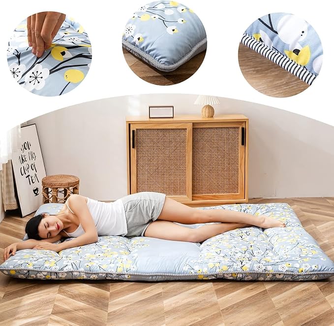 MAXYOYO Little Floal Japanese Futon Floor Mattress, Bed Mattress Topper - Image 3