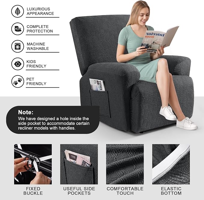 Timeles Recliner Covers Recliner Chair Covers Reclining Couch Covers Sofa - Image 3