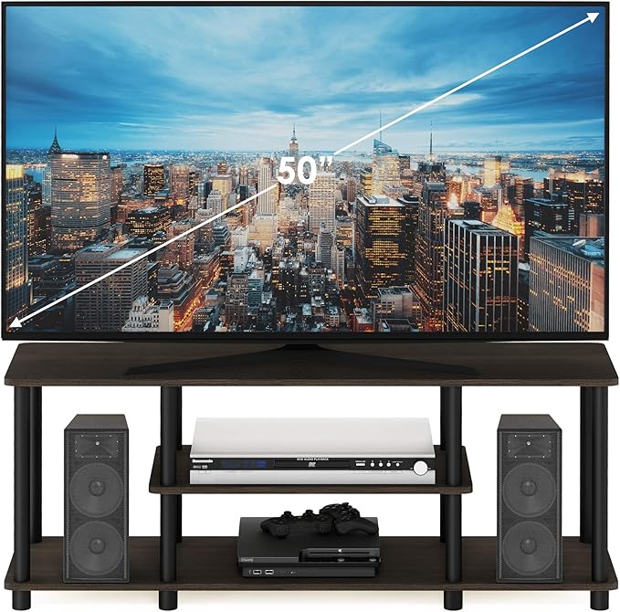 Furinno Turn-N-Tube No Tools 3D 3-Tier Entertainment TV Stand up to 50 inch TV - Image 3