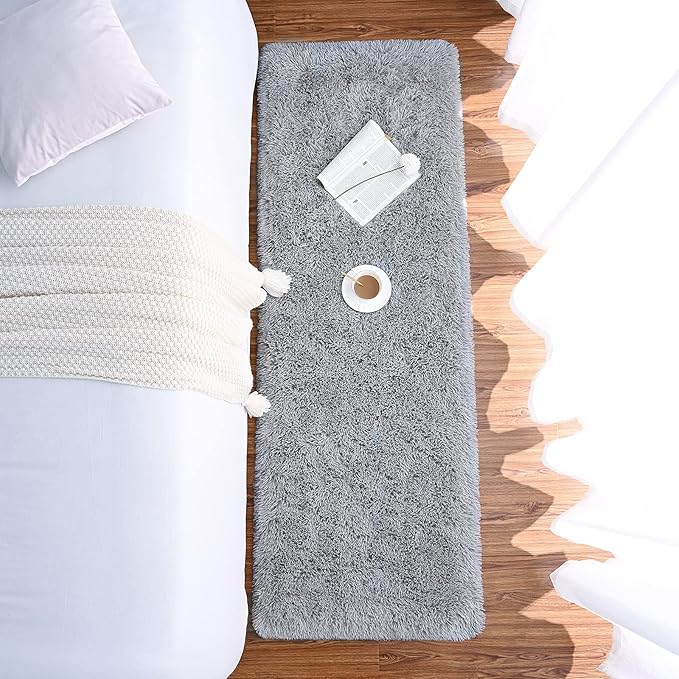 Chicrug Soft Runner Rugs for Bedroom Living Room Plush Fluffy Rug 2x7 Feet - Image 4