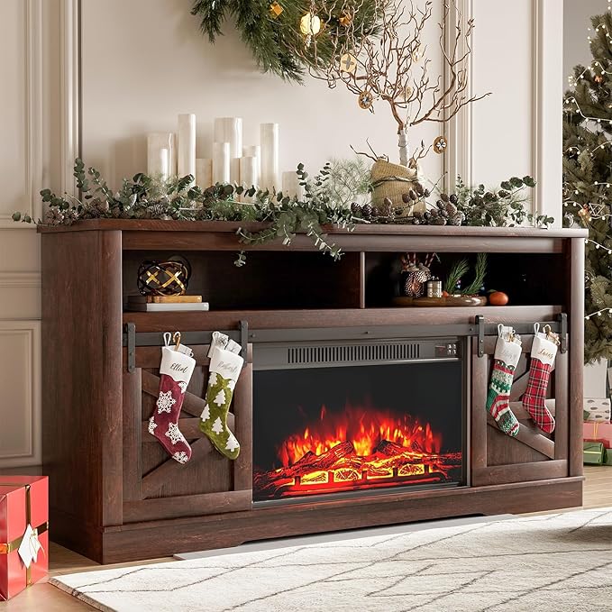 YESHOMY Fireplace TV Stand for Television up to 65+ Inch by SearchallYESHOMY