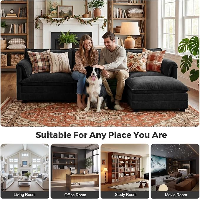 ELUCHANG Oversized 79" Modular Sectional Sofa Bed, Comfy Cloud Couch - Image 3