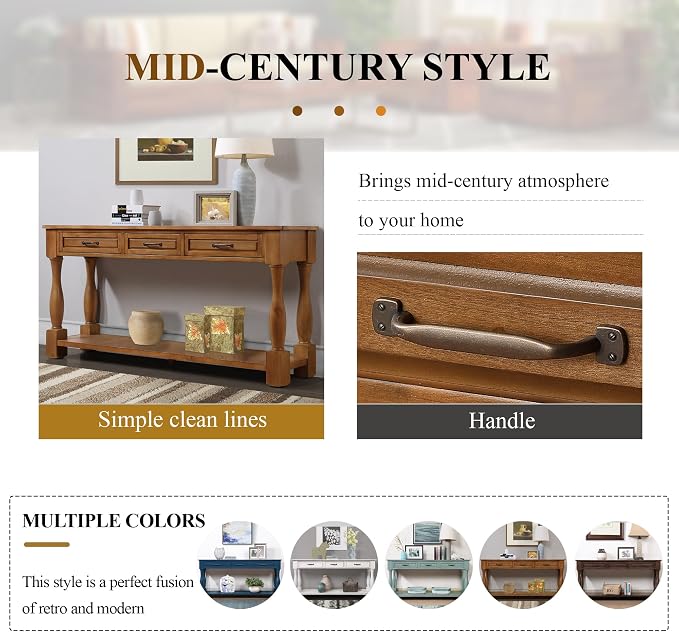 Knocbel Long Antique Entry Console Table - Image 10