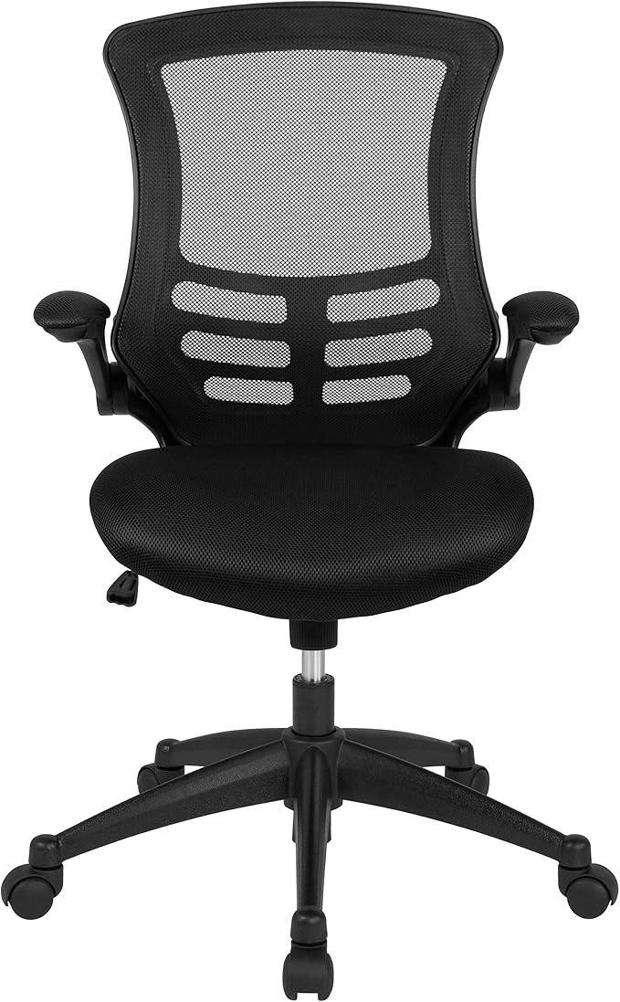 Flash Furniture Kelista Mid-Back Black Mesh Swivel Ergonomic Task Office Chair - Image 9