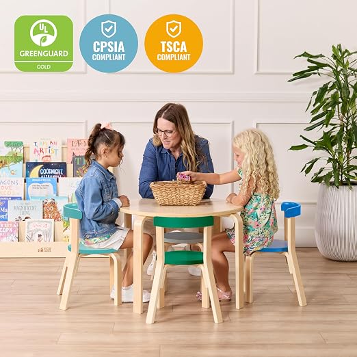 ECR4Kids Bentwood Table and Curved Back Chair Set, Kids Furniture, Contemporary - Image 6