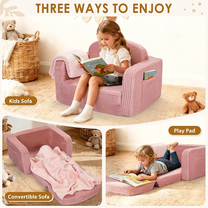 Foryoomi 2 in 1 Convertible Kids Couch - Image 4
