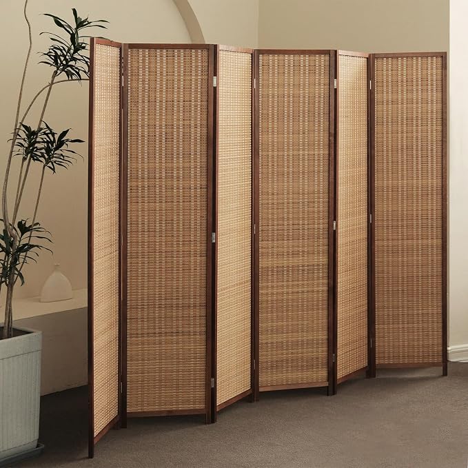 Furnnylane 6 Panel Bamboo Room Divider by Furnnylane