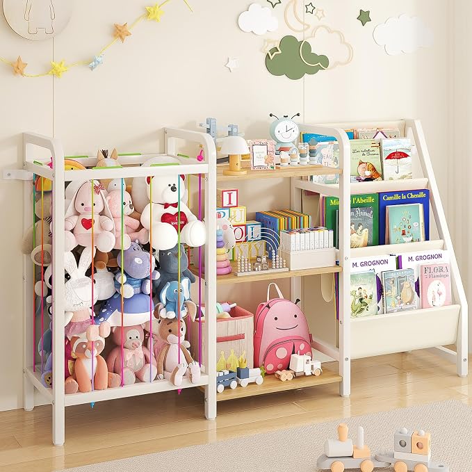 B1 Kids Bookshelf and Toy Storage, 3-Tier Book Shelf by CYXPHION