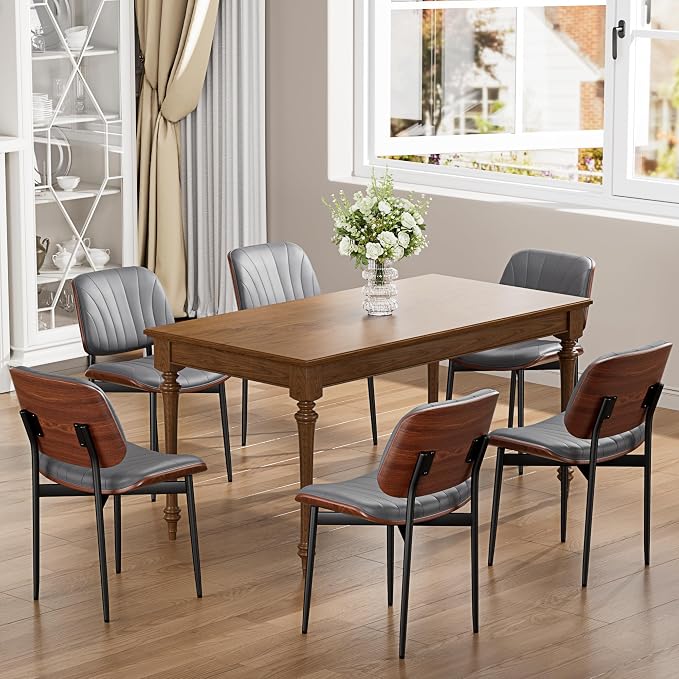 YaFiti Dining Chairs Set of 2, Dining Room and Kitchen Chairs, Mid Century - Image 4