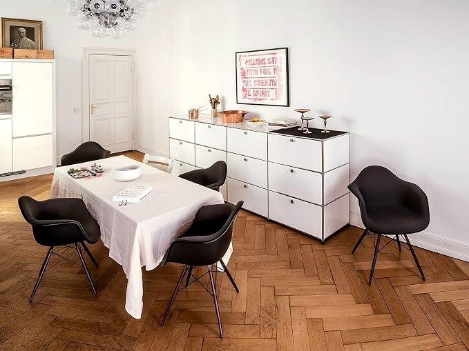 Modern Storage Cabinet White H, Home Office Cabinet, Versatile Free-Standing - Image 4