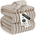 Bedsure GentleSoft Light Brown Fleece Blanket by BEDSURE