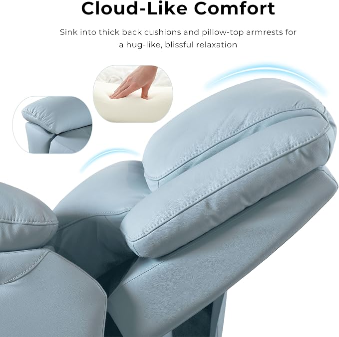 Furniture of America Sorin Modern Leather Recliner Sofa - Image 4