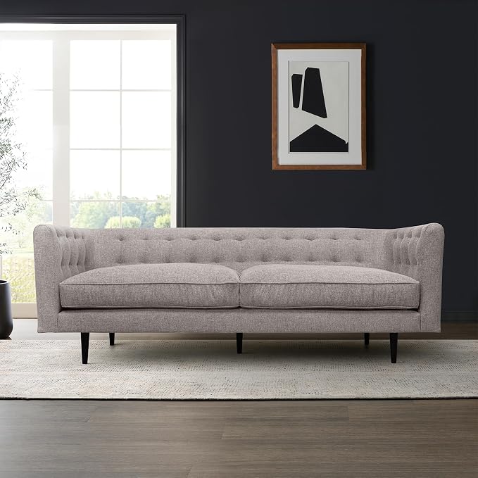 Armen Living Annabelle 80" Modern Gray Fabric Sofa - Image 2