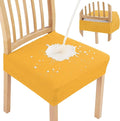 Smiry Waterproof Seat Covers for Dining Room Chairs Set of 2, Stretch Jacquard by Smiry