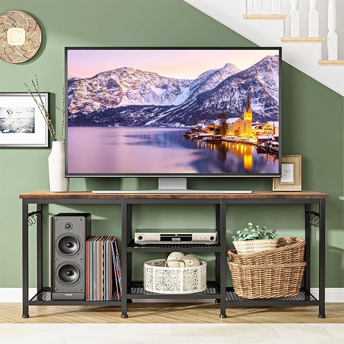 YGEOMER TV Stand for TVs Up to 55 Inch, Entertainment Center for Living Room - Image 7
