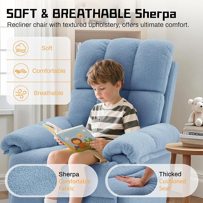 Korser Recliner Chair, Swivel Rocker Recliner Chair - Image 7