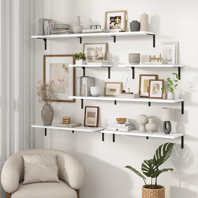 Fun Memories Deep Floating Shelves, 24W x 8D Floating Shelves Set of 2 - Image 7