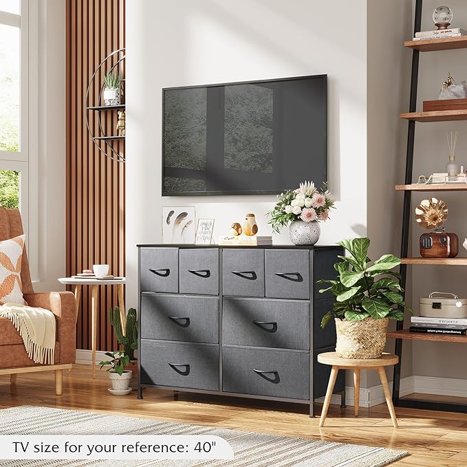 WLIVE Dresser for Bedroom with 8 Drawers, Wide Fabric Dresser for Storage and - Image 2