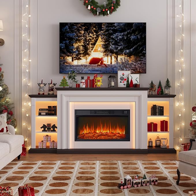 80" LED Lights Electric Fireplace - Image 7