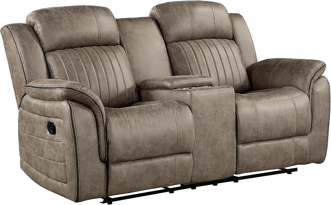 Lexicon Recliner Living Room Set, Home Theater Seating, Manual Polished - Image 5